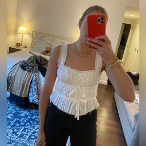 White corset style top
